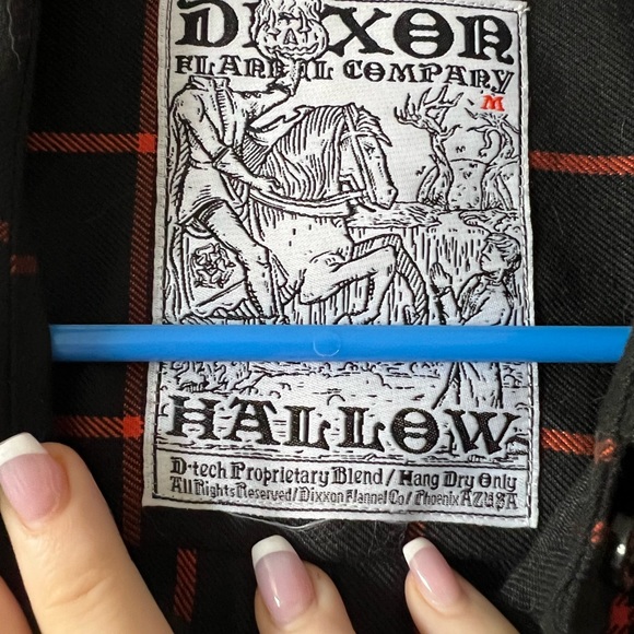 DIXXON Hallow Womens Medium Flannel Black/orange - Picture 3 of 3